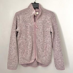 NWT Thread & Supply Heathered Pink Sweater Fleece Jacket Size S